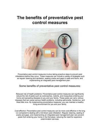 The Impact of Prevention: How Preventative Pest Control Saves You Money