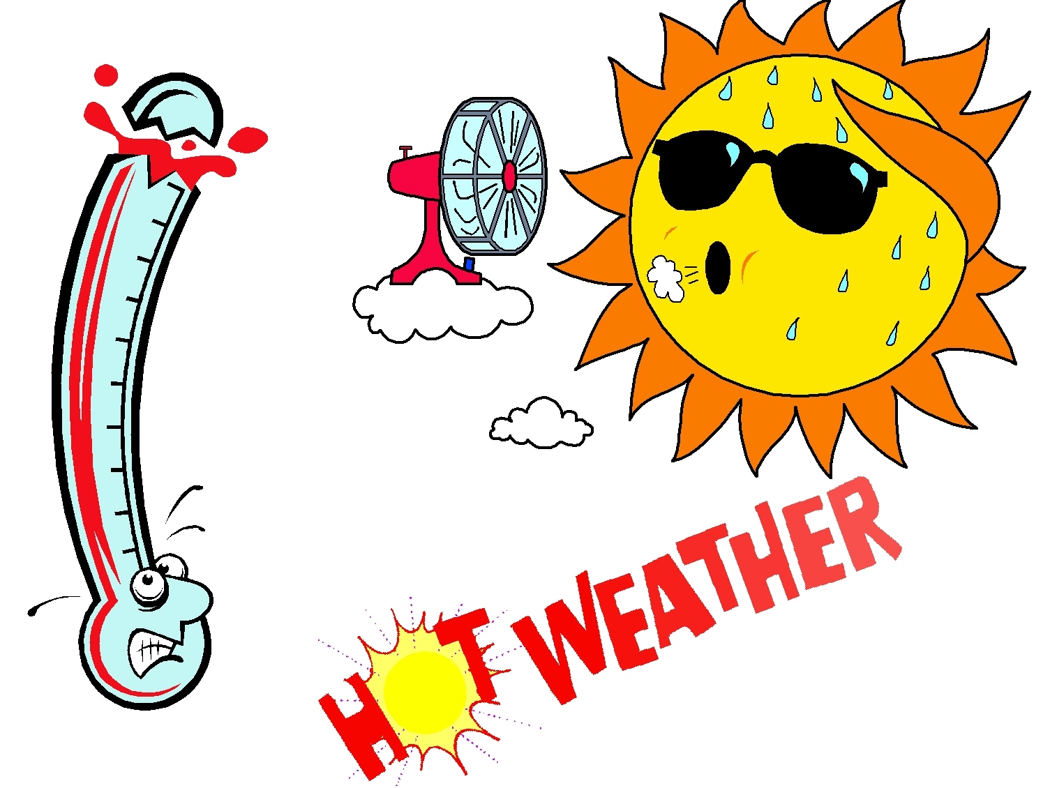 CC BY NC ND 4.0 image/jpeg Resolution: 1505x1130, File size: 360Kb, Hot Weather Clip Art drawing